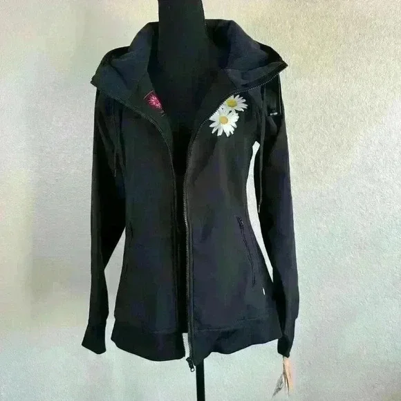 CG Habitats Standard Tech Zip Hoodie Jacket Black NWT Women Size Small - Picture 2 of 13